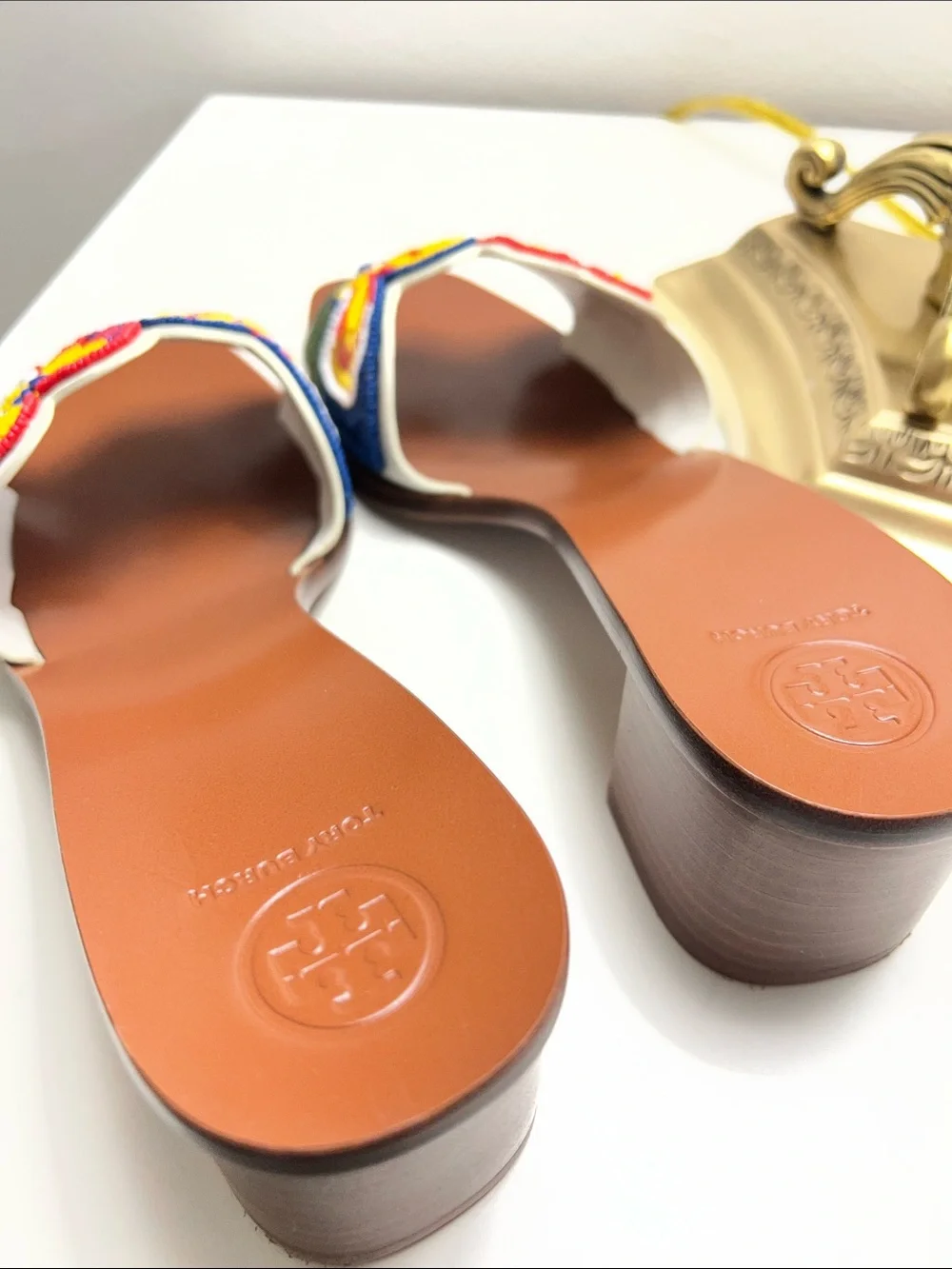 Bianca Floral Embellished Slide Sandal Tory Burch